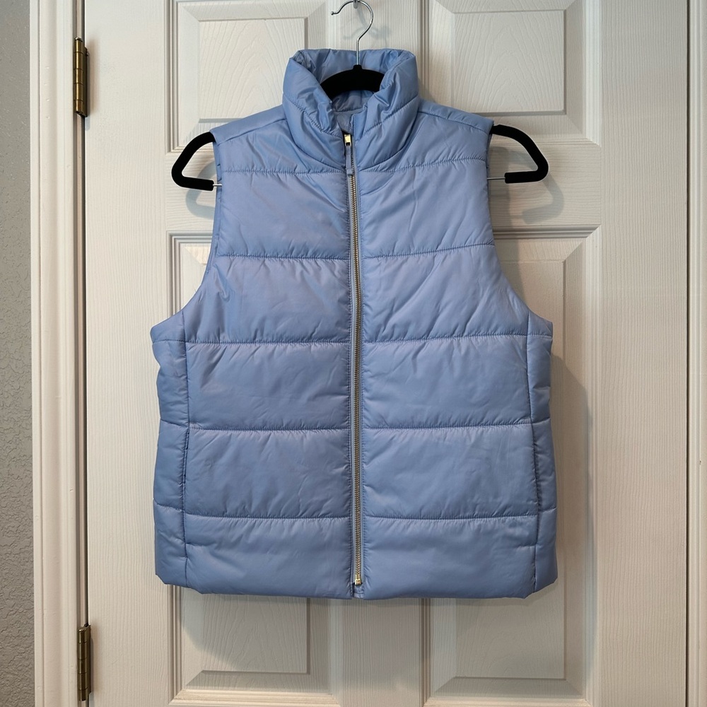 NWOT Light Blue Puffer Vest J Crew Factory // Spring Vest for Women
